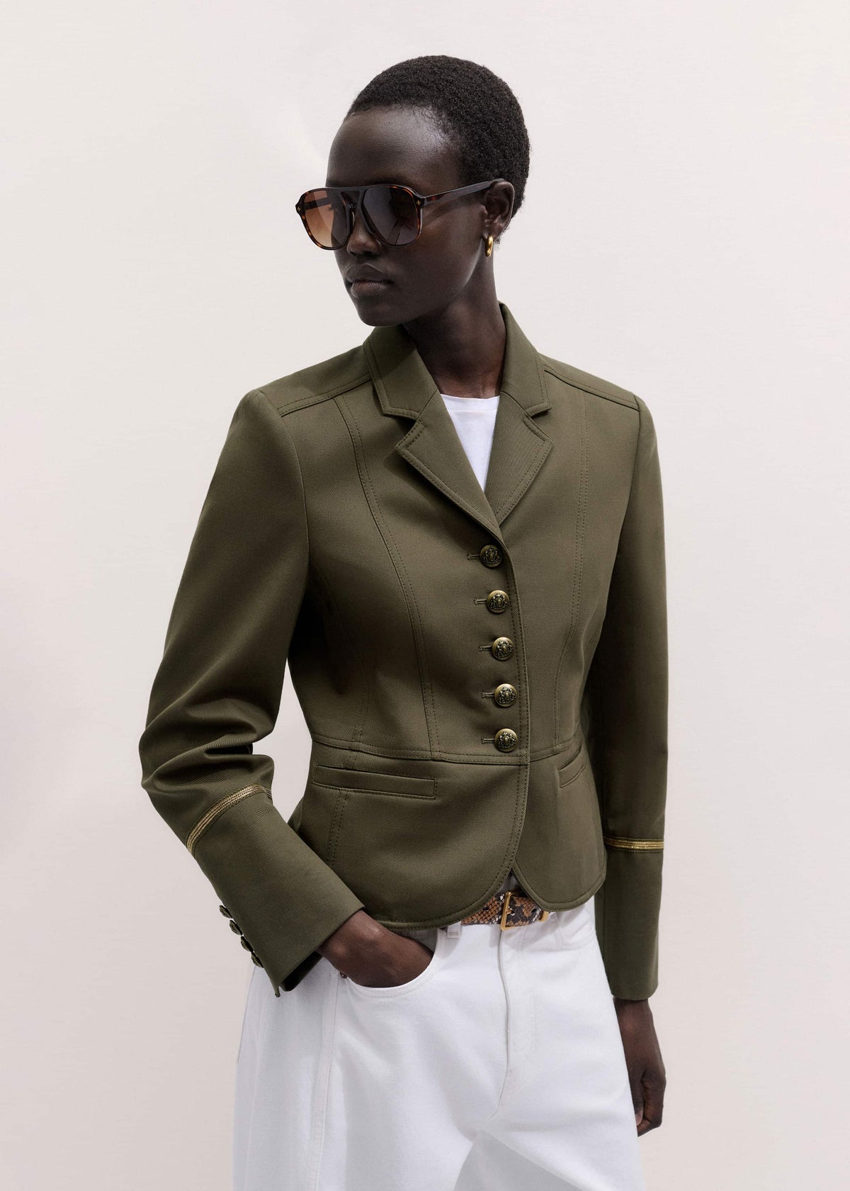 ME+EM Clothing Khaki Wear With Everything Fitted Utility Jacket