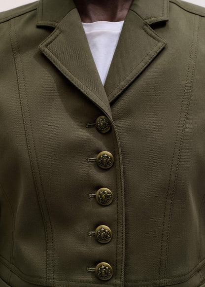 ME+EM Clothing Khaki Wear With Everything Fitted Utility Jacket