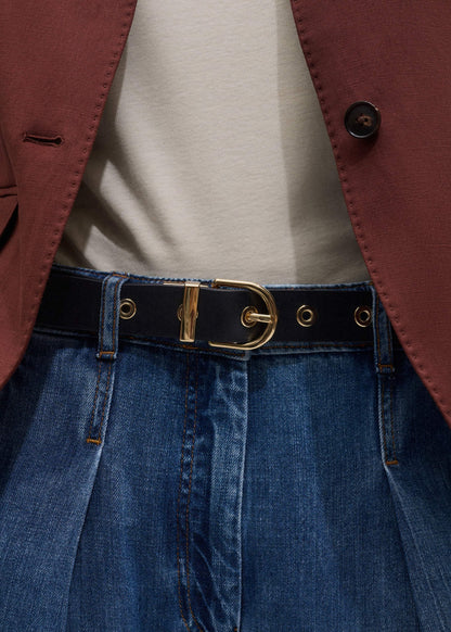 ME+EM Clothing|Accessories Black Reversible Eyelet Belt