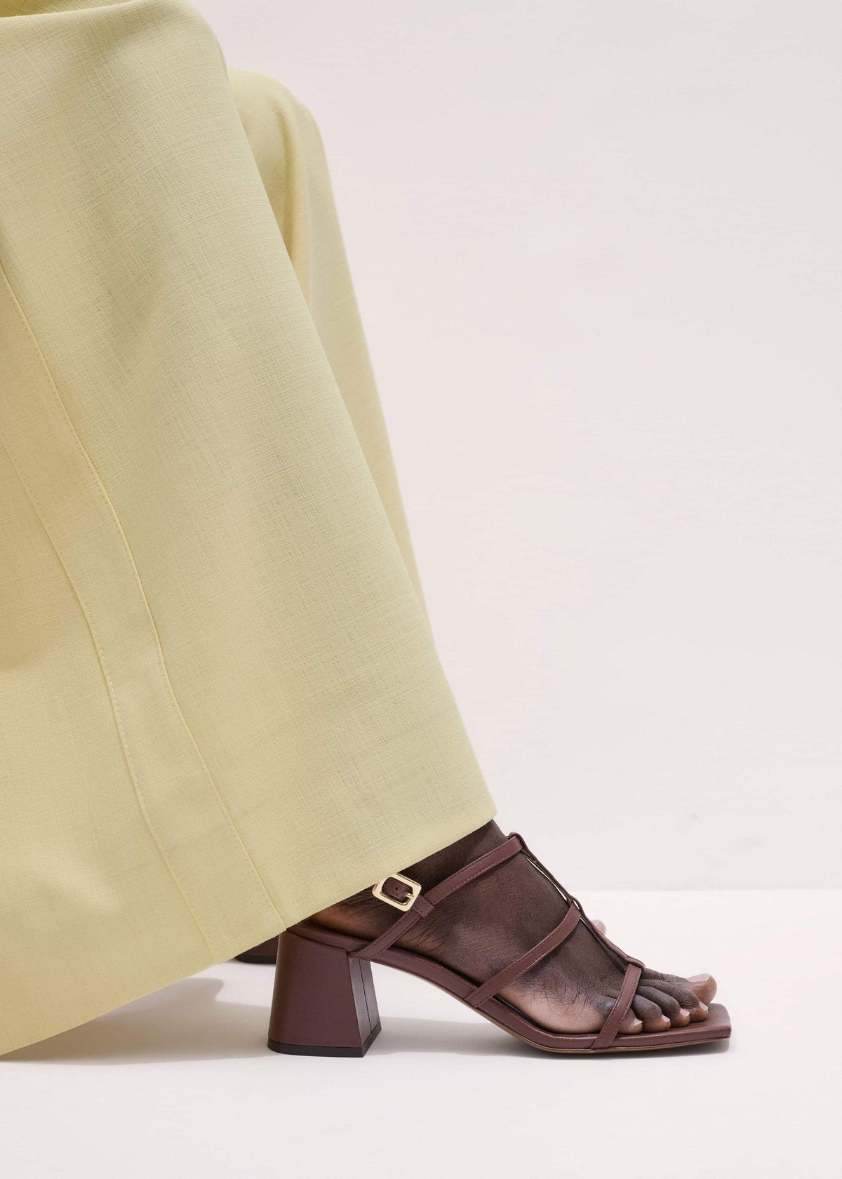 ME+EM Clothing|Accessories Dark Brown Caged Occasion Sandal