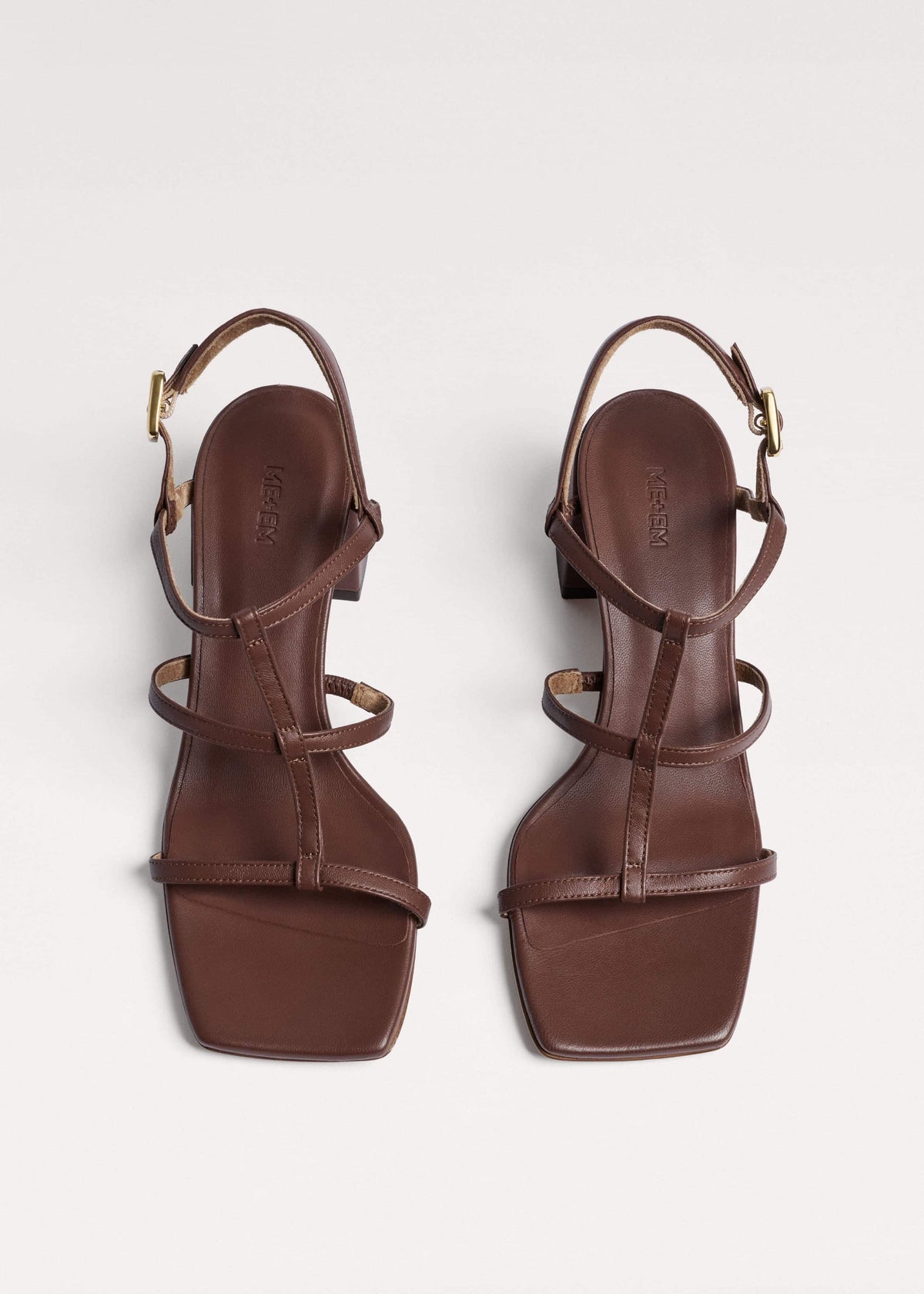 ME+EM Clothing|Accessories Dark Brown Caged Occasion Sandal