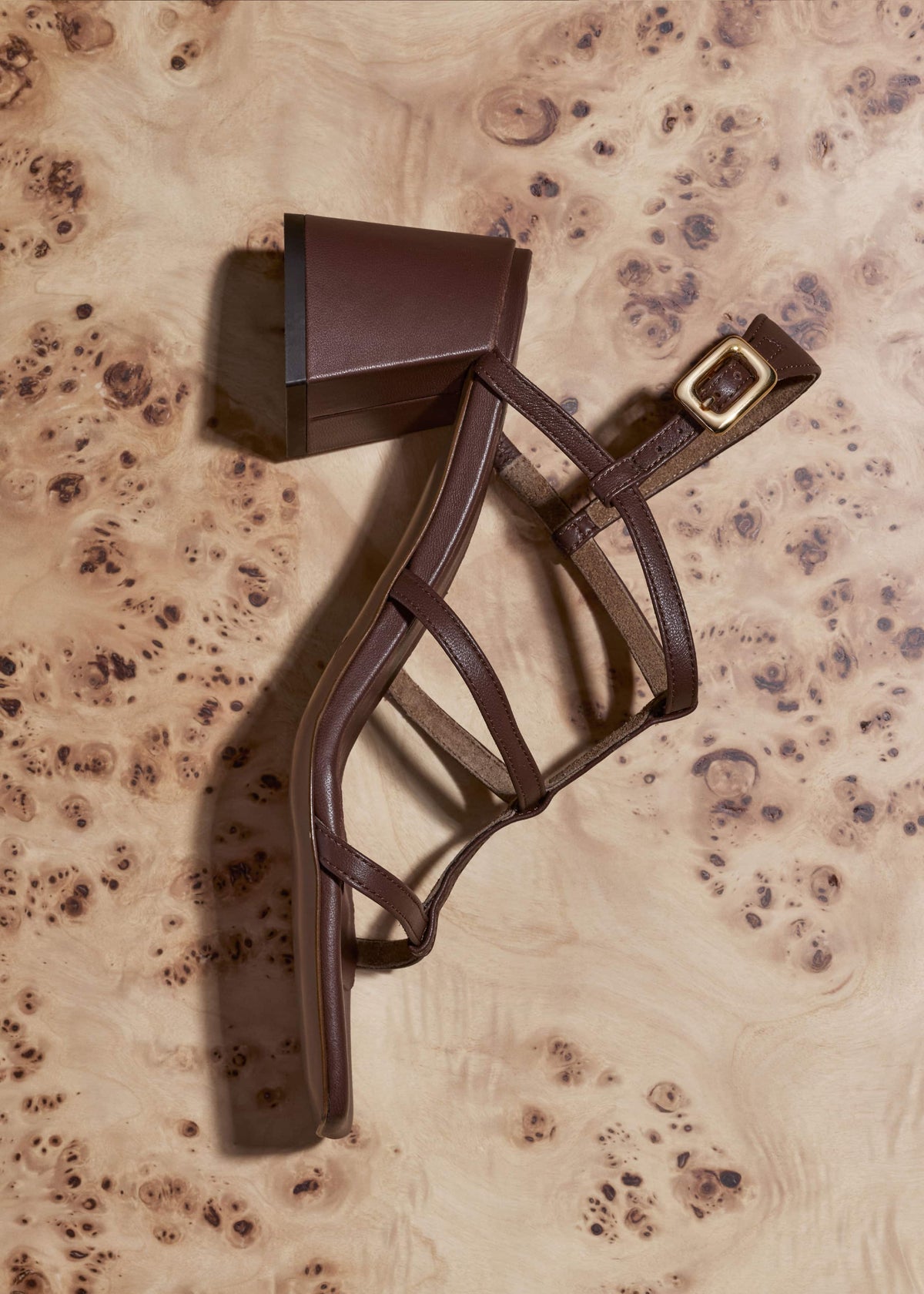ME+EM Clothing|Accessories Dark Brown Caged Occasion Sandal