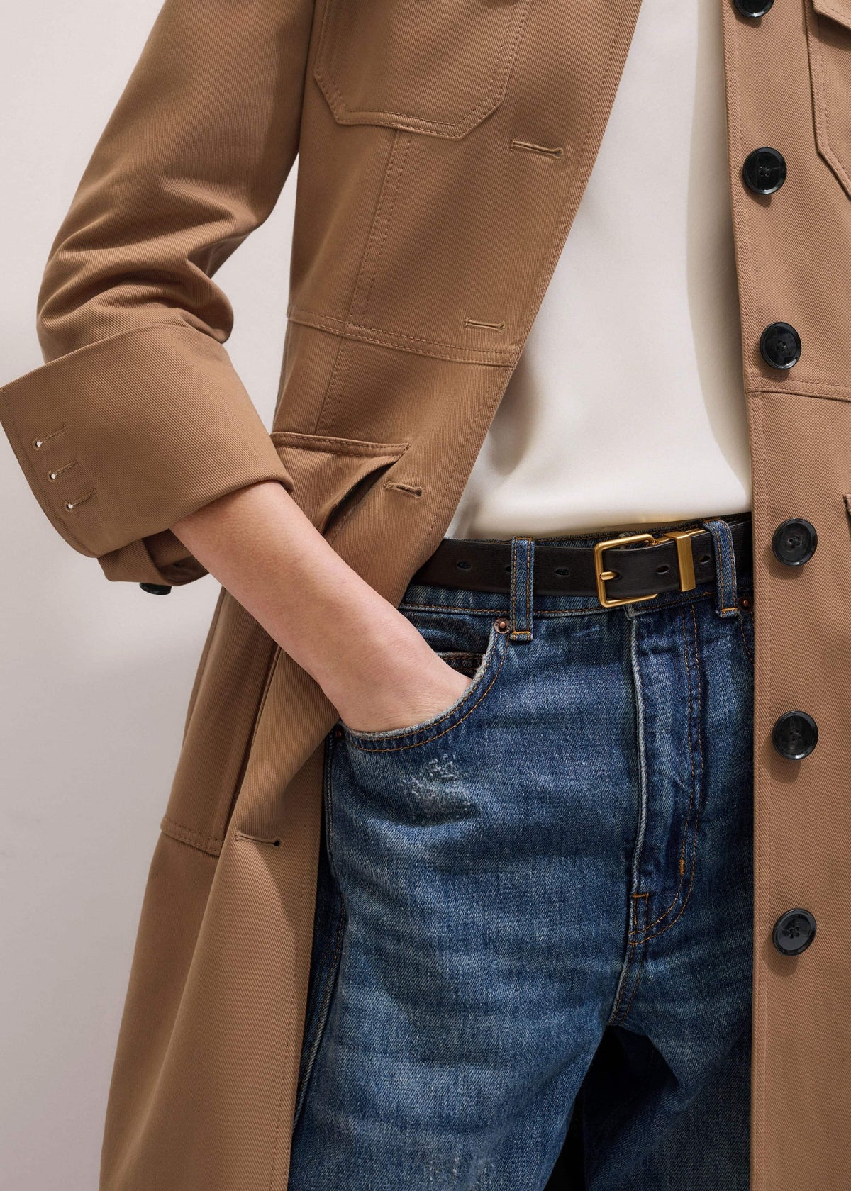 ME+EM Clothing|Accessories Dark Cinnamon Reversible Belt