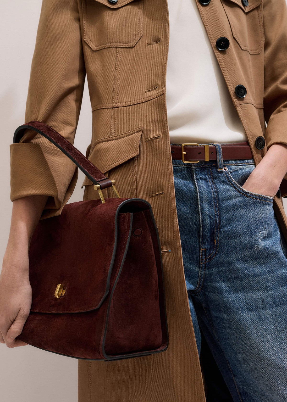 ME+EM Clothing|Accessories Dark Cinnamon Reversible Belt