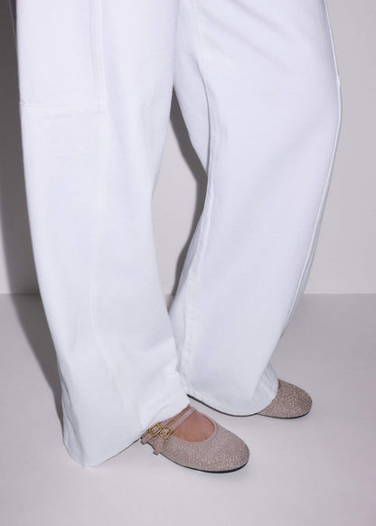 ME+EM Clothing|Accessories Gold Mesh AM-PM Ballet Flat