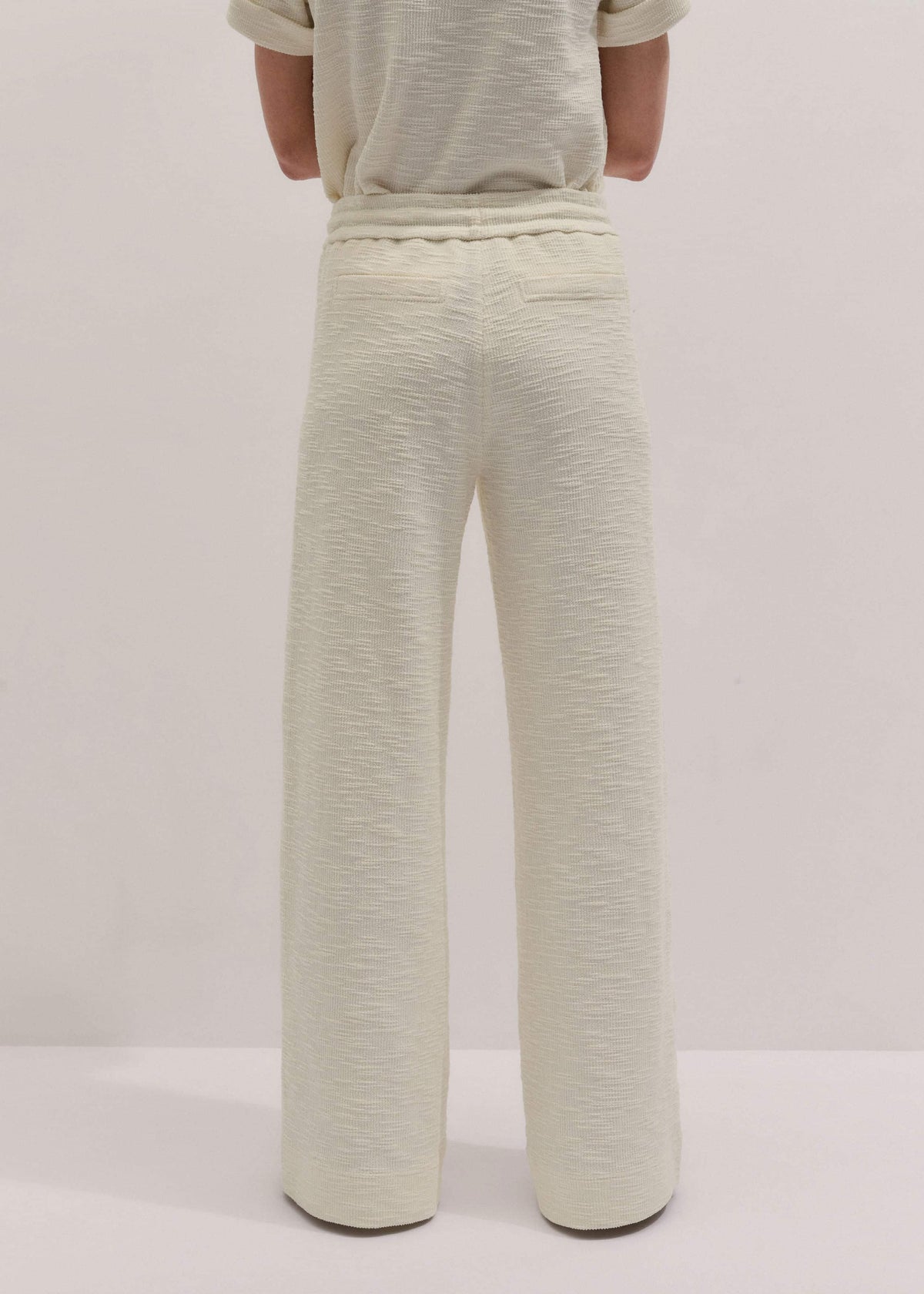 ME+EM Clothing Cream Wide-Leg Track Pant