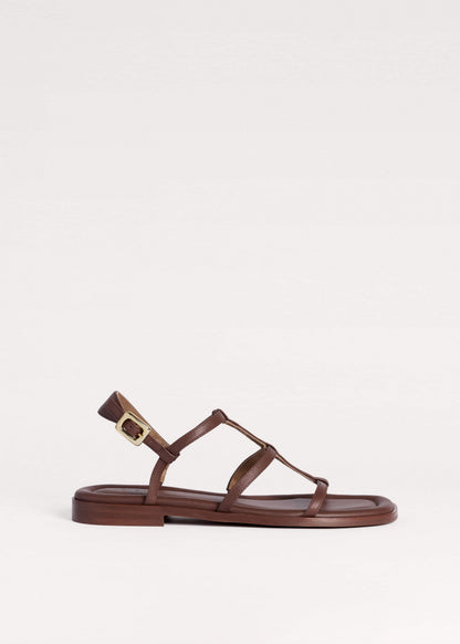 ME+EM Clothing|Accessories Dark Brown Caged Flat Sandal