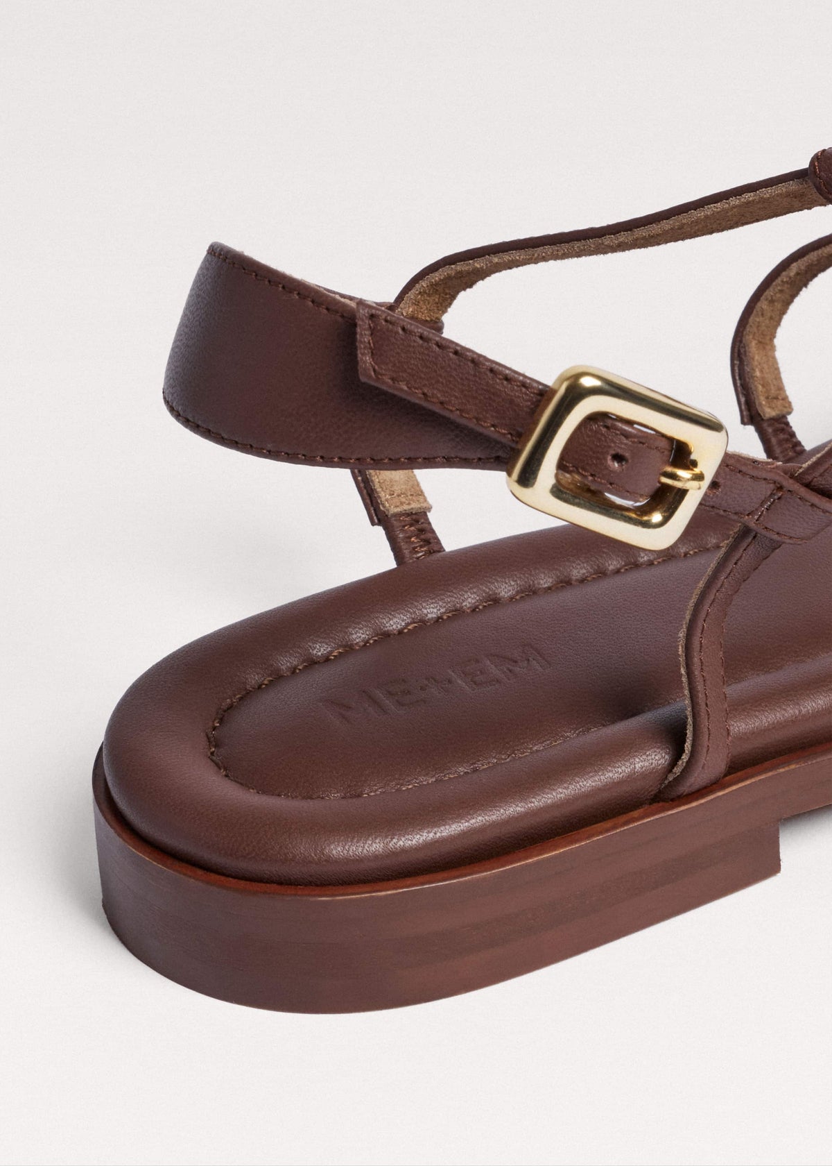 ME+EM Clothing|Accessories Dark Brown Caged Flat Sandal