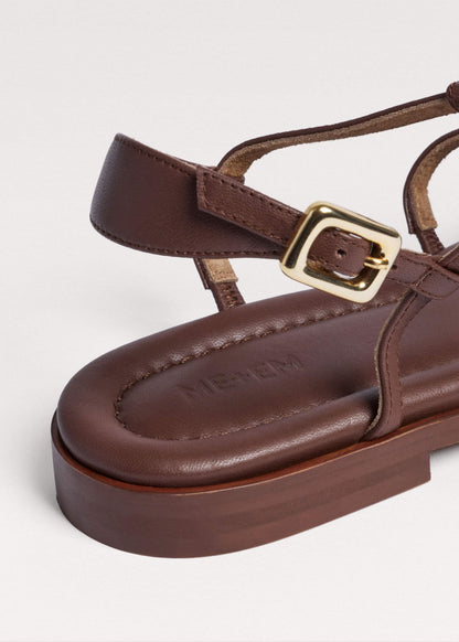 ME+EM Clothing|Accessories Dark Brown Caged Flat Sandal