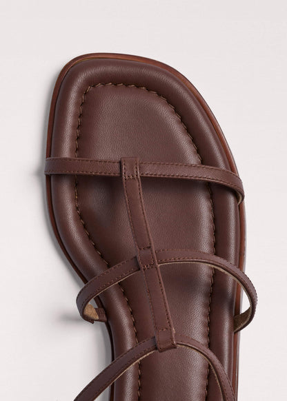 ME+EM Clothing|Accessories Dark Brown Caged Flat Sandal