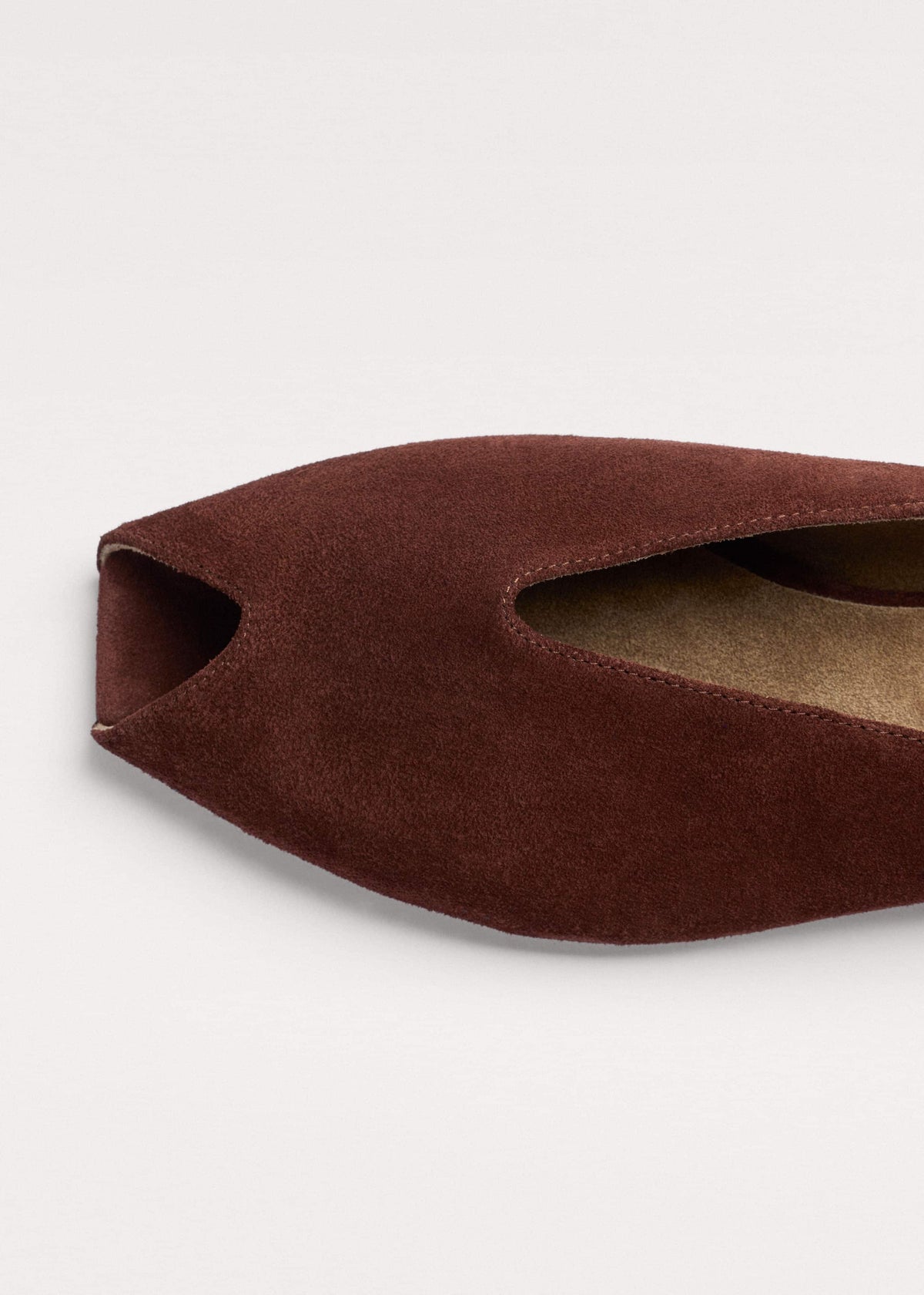 ME+EM Clothing|Accessories Cinnamon Brown Peep Toe Flat