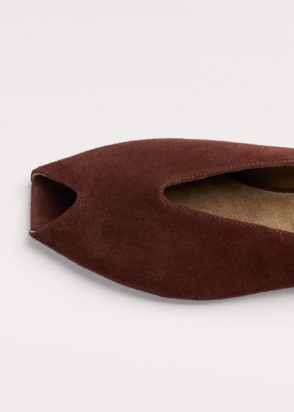 ME+EM Clothing|Accessories Cinnamon Brown Peep Toe Flat