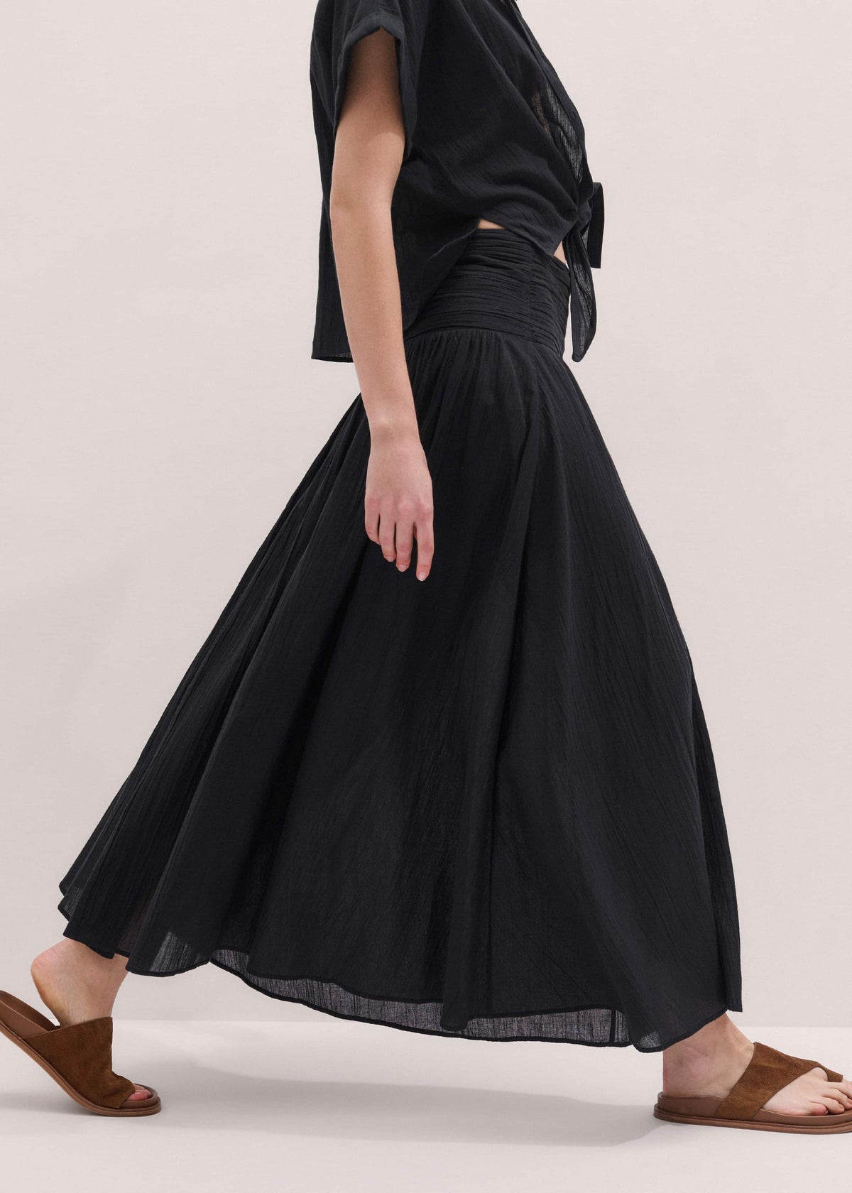 ME+EM Clothing Black Relaxed Maxi Skirt