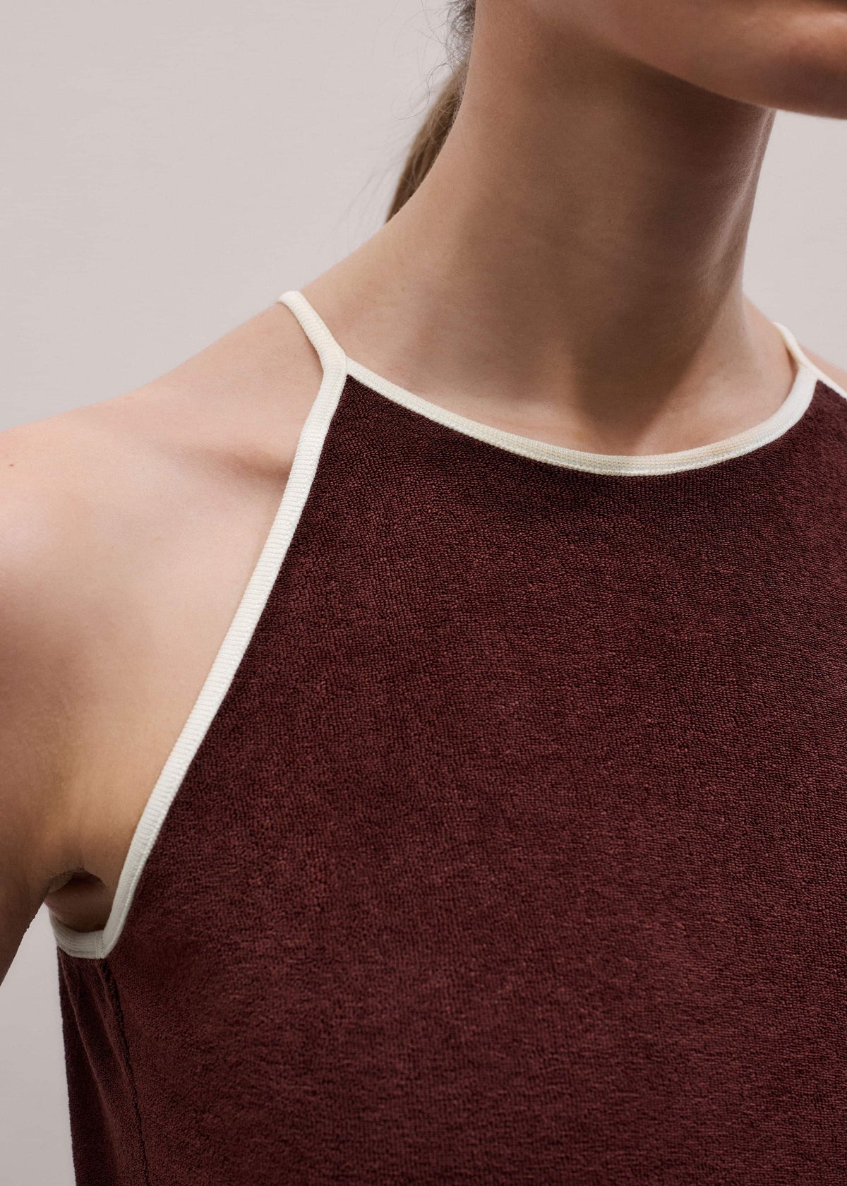 ME+EM Clothing Cinnamon Brown Halterneck Top
