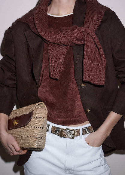 ME+EM Clothing Cinnamon Brown Halterneck Top