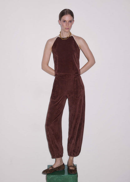 ME+EM Clothing Cinnamon Brown Halterneck Top
