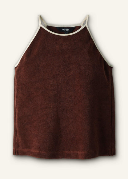 ME+EM Clothing Cinnamon Brown Halterneck Top