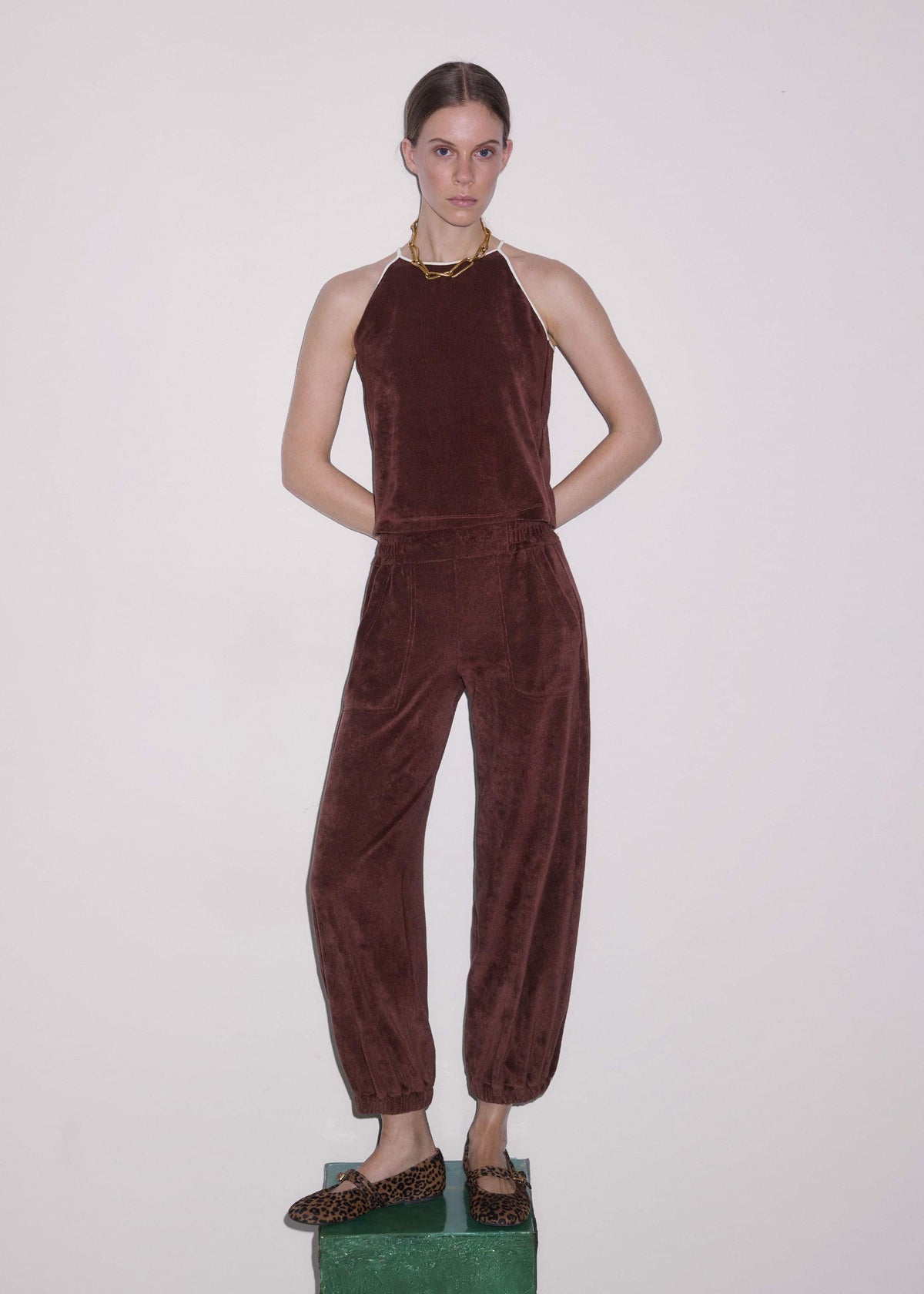 ME+EM Clothing Cinnamon Brown Relaxed Jogger Set