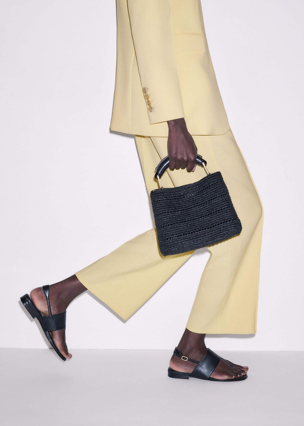 ME+EM Clothing|Accessories Black Minimal Sandal