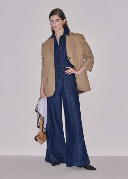 ME+EM Clothing Blue Relaxed Wide-Leg AM-PM Jumpsuit