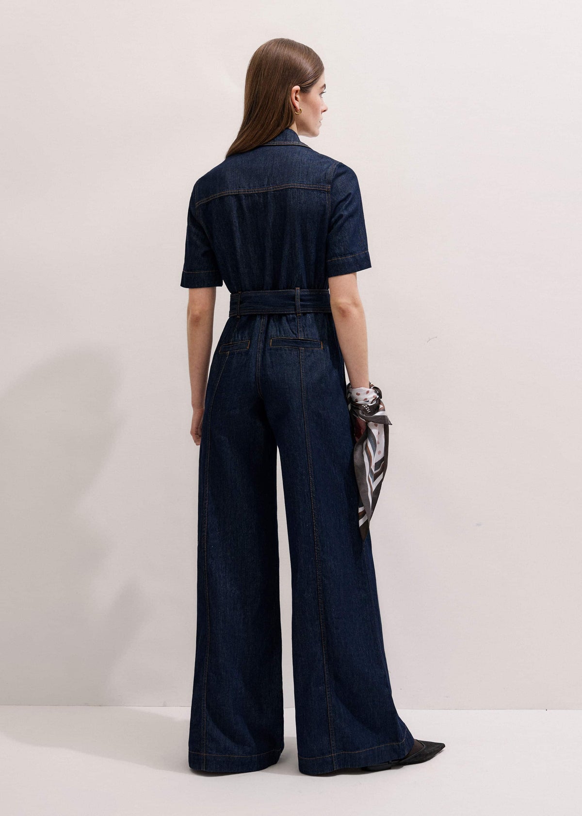 ME+EM Clothing Blue Relaxed Wide-Leg AM-PM Jumpsuit