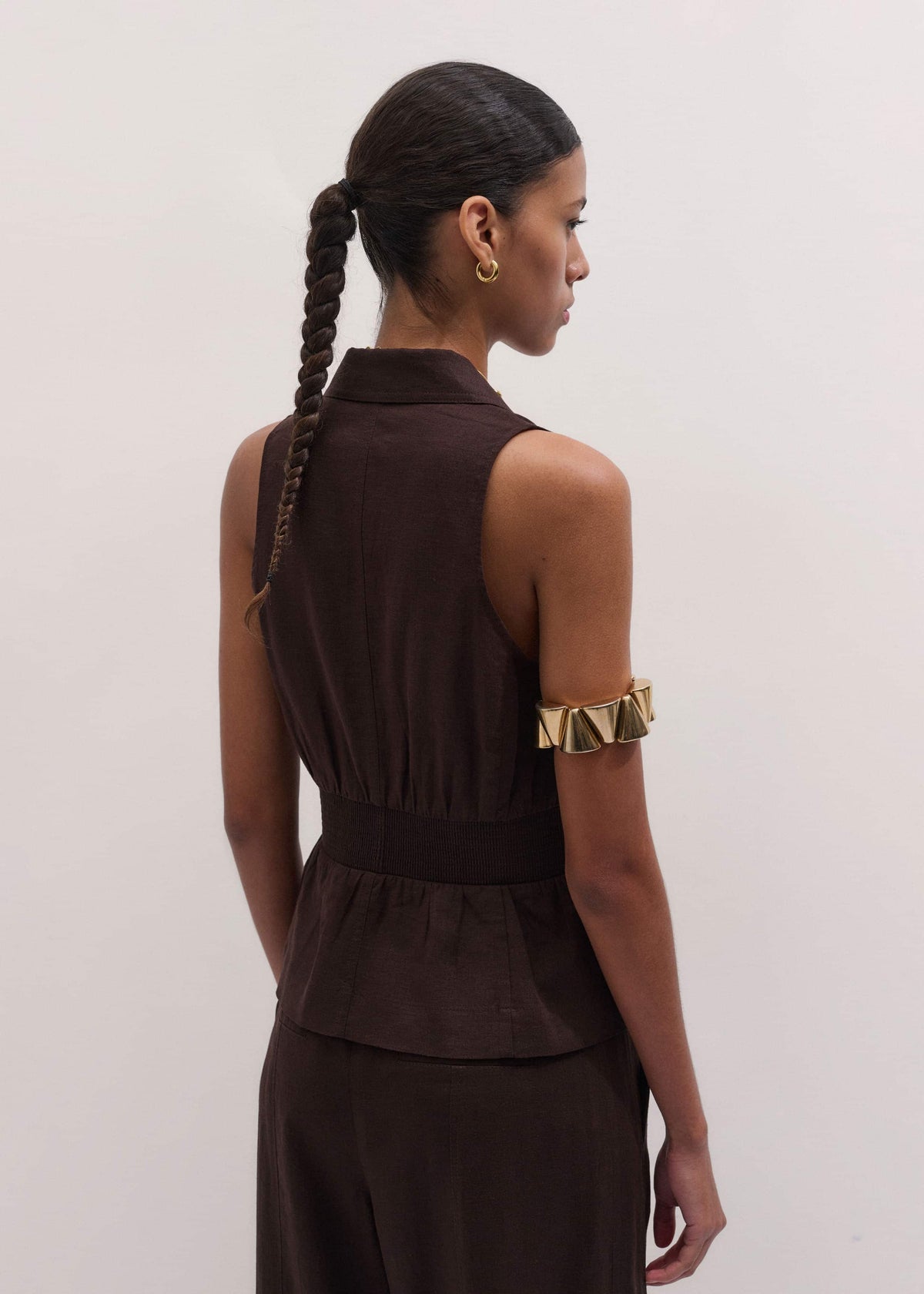 ME+EM Clothing Brown Halterneck Vest