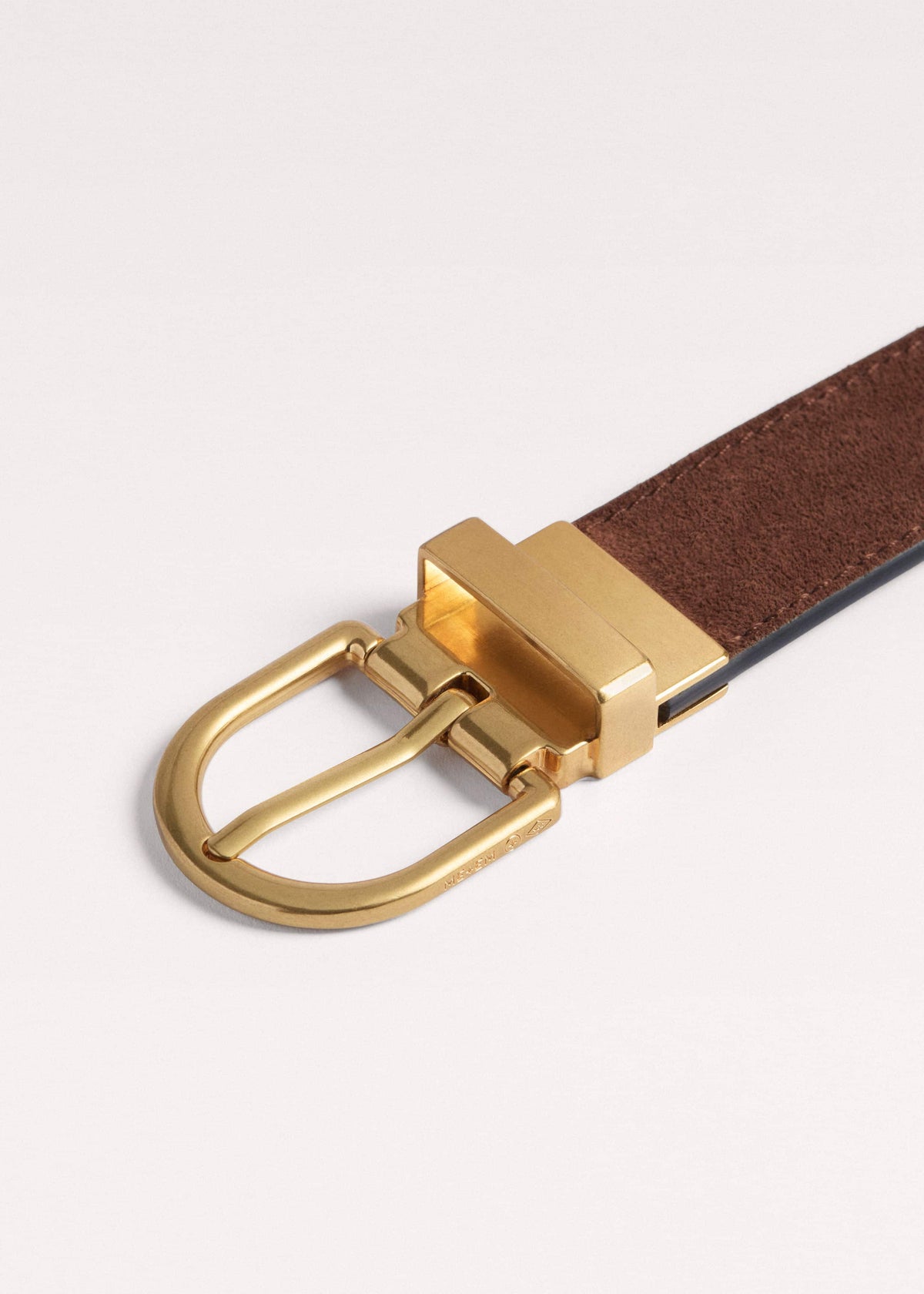 ME+EM Clothing|Accessories Chestnut Round Buckle Reversible Belt