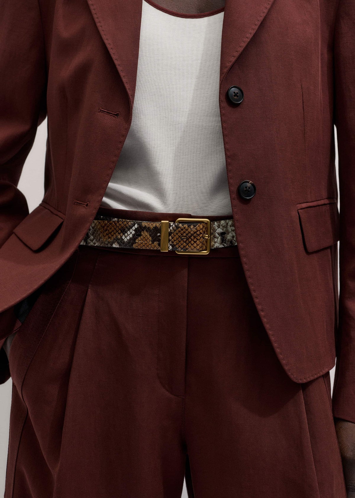 ME+EM Clothing Cinnamon Brown Icon Oversized Blazer Suit