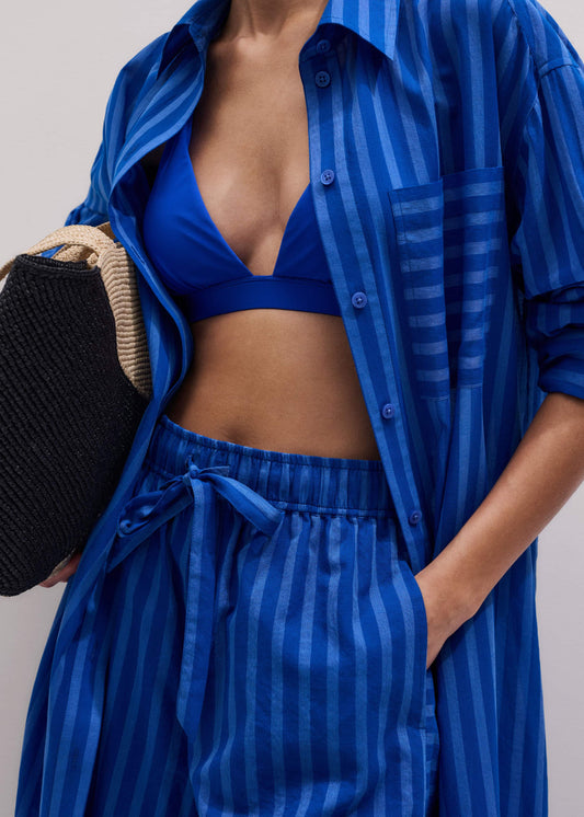 ME+EM Clothing Blue Striped Beach Set