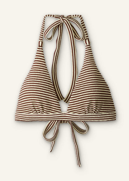 ME+EM Clothing Cinnamon Brown Halterneck Bikini Top