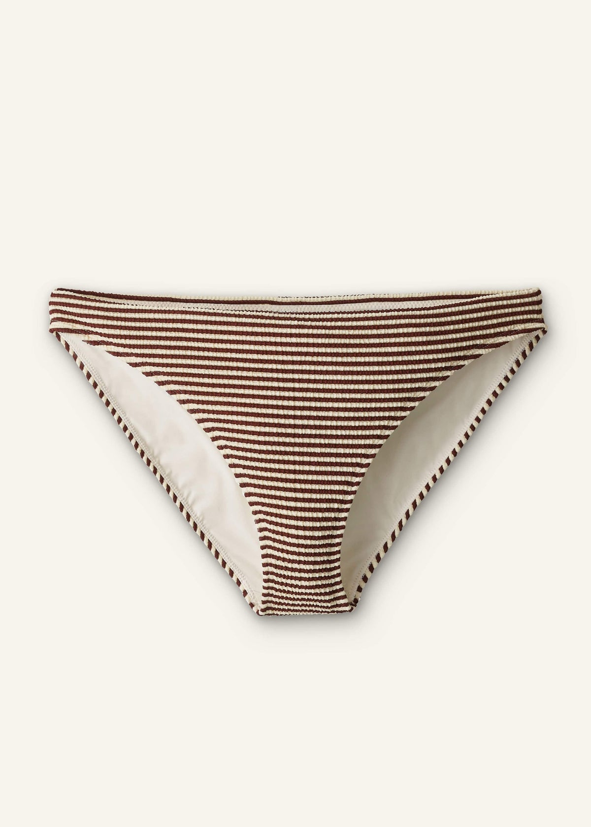 ME+EM Clothing Cinnamon Brown Striped Bikini Bottom