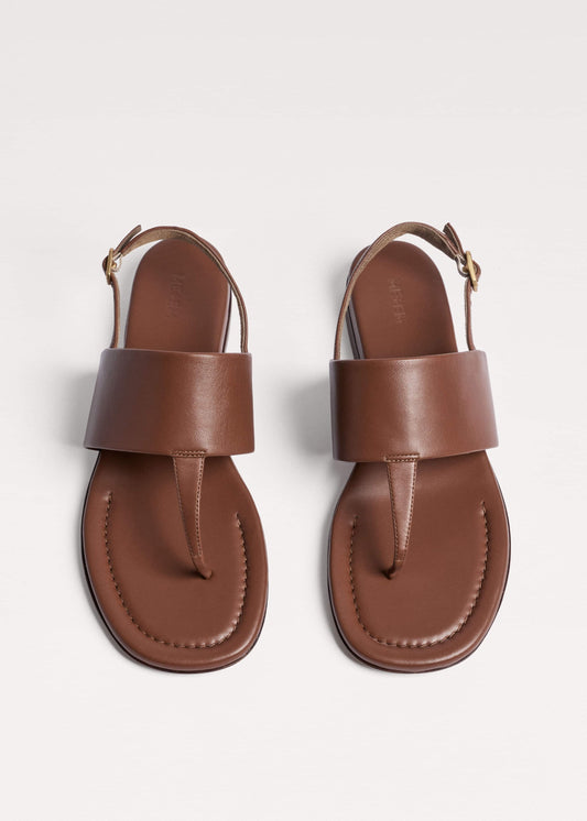 ME+EM Accessories Brown Minimal Sandal