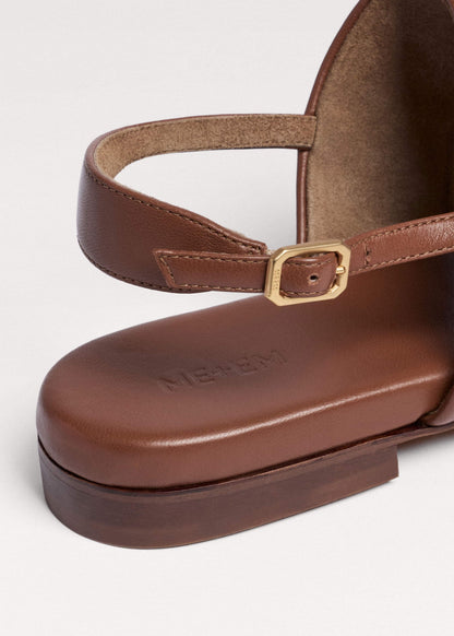 ME+EM Accessories Brown Minimal Sandal
