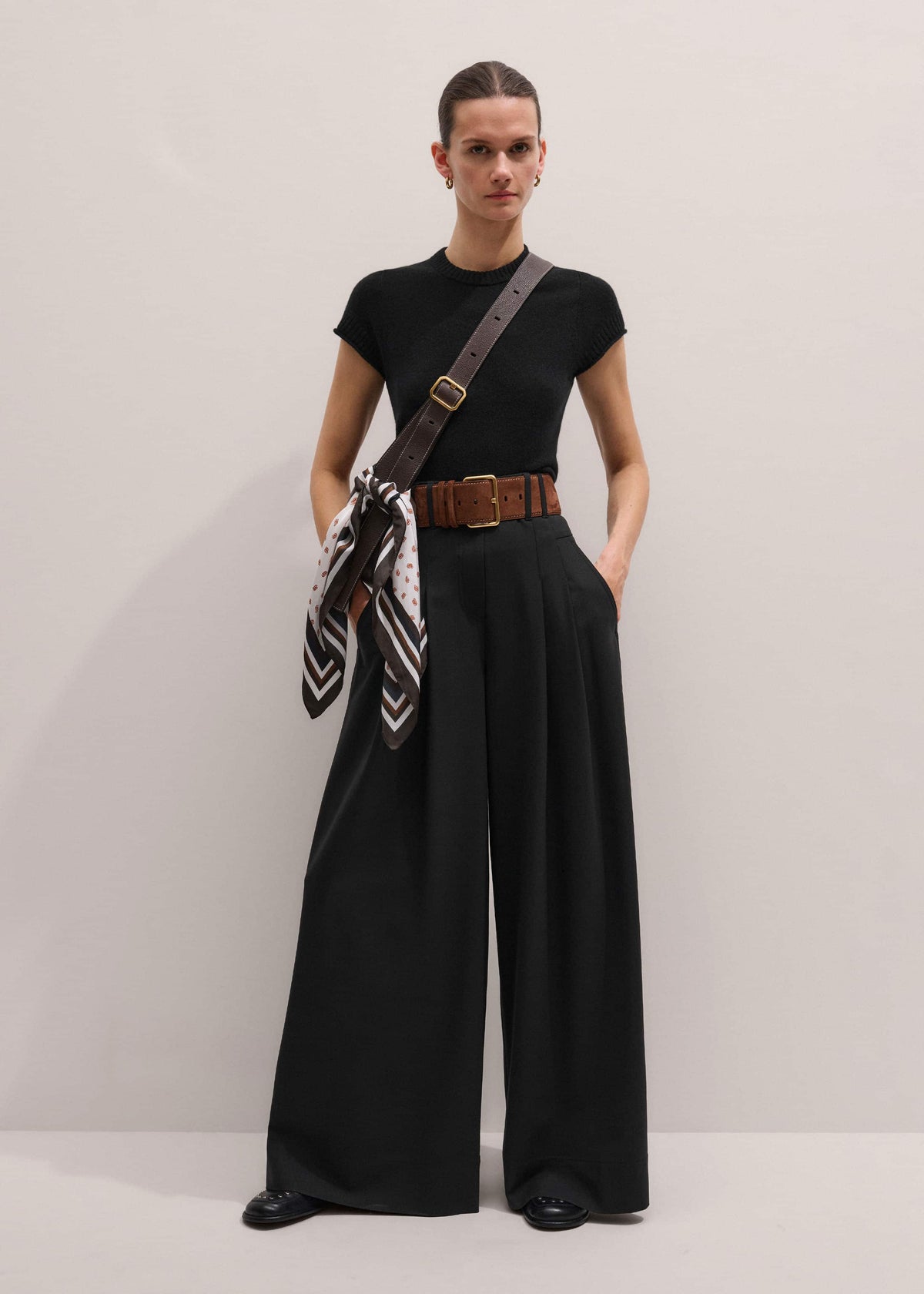 ME+EM Accessories Black Stud Travel Loafer