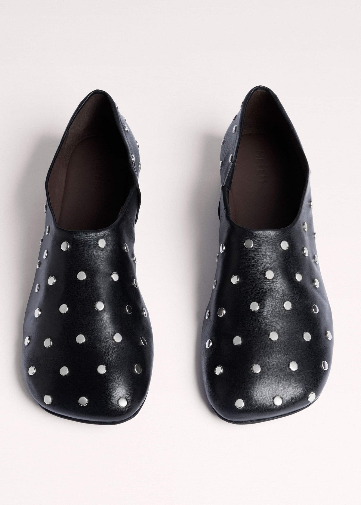 ME+EM Accessories Black Studded Slipper