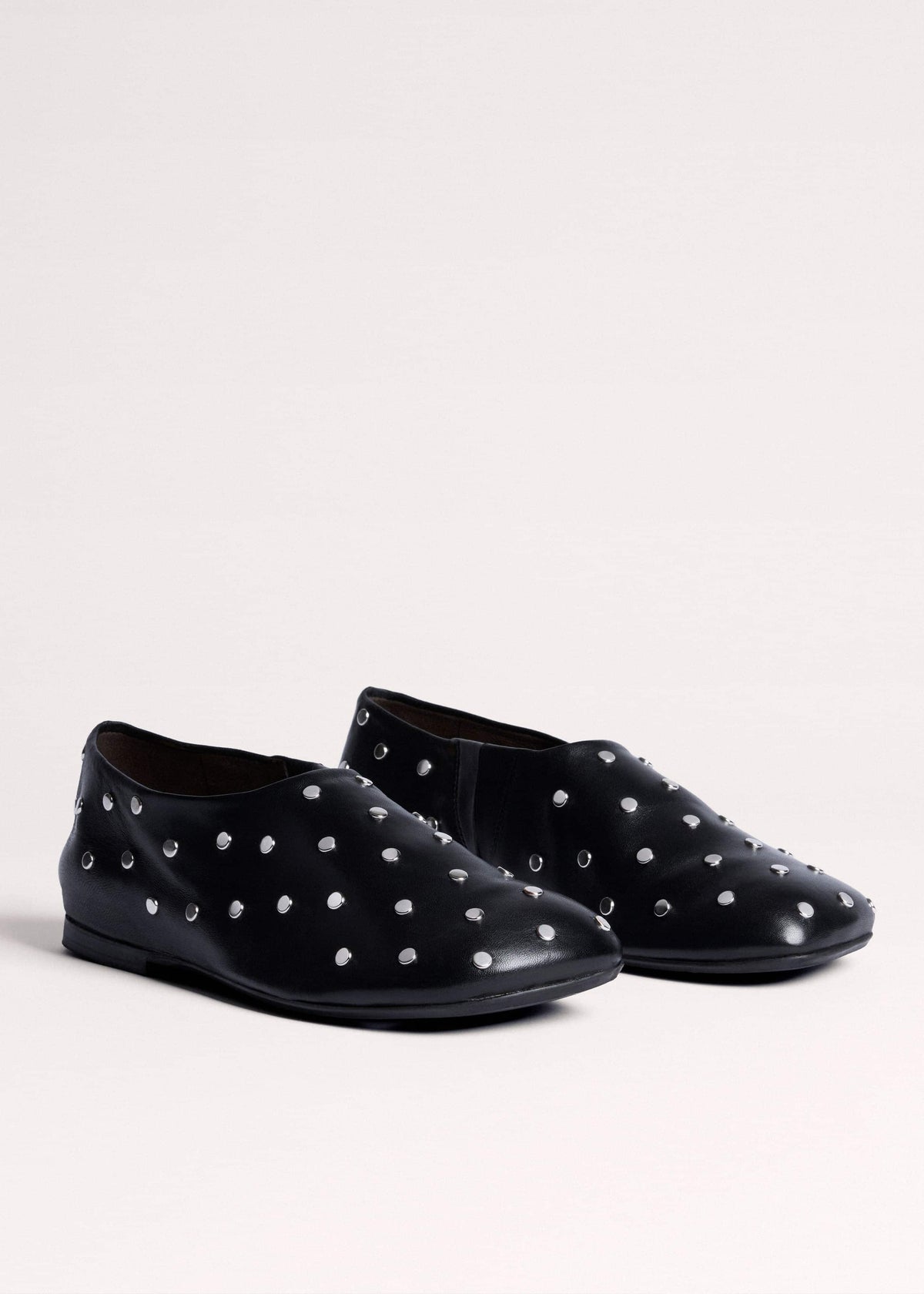 ME+EM Accessories Black Studded Slipper