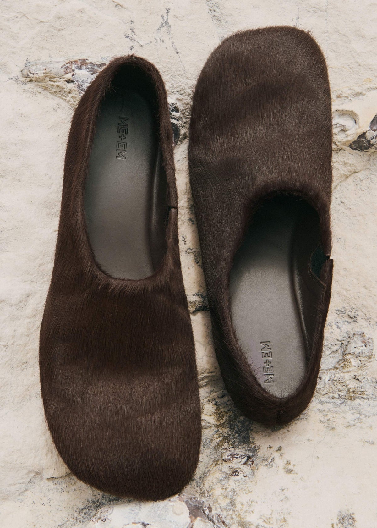ME+EM Accessories Brown Asymmetric Slipper