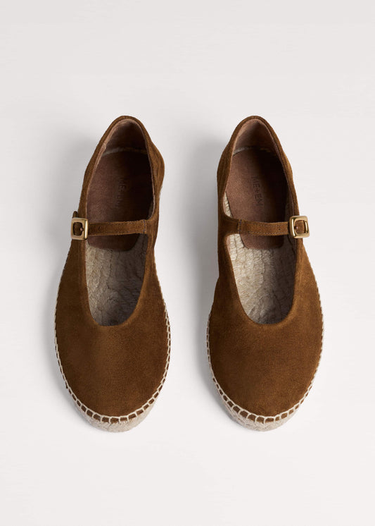 ME+EM Accessories Olive Green Espadrille Mary Jane