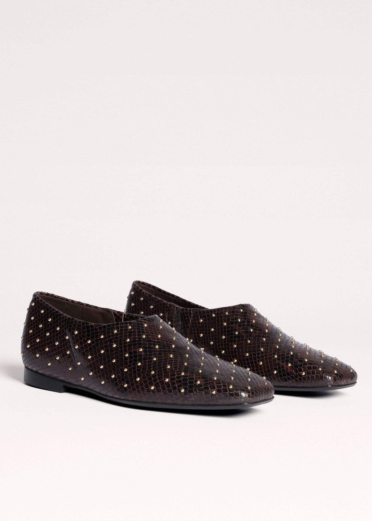 ME+EM Accessories Brown Square Toe Slipper