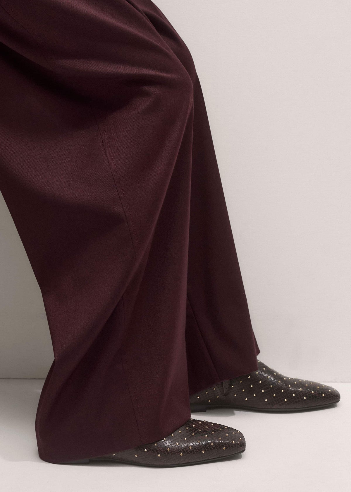 ME+EM Accessories Brown Square Toe Slipper