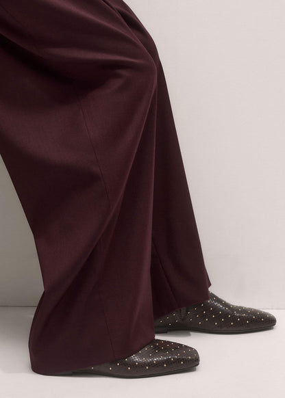 ME+EM Accessories Brown Square Toe Slipper