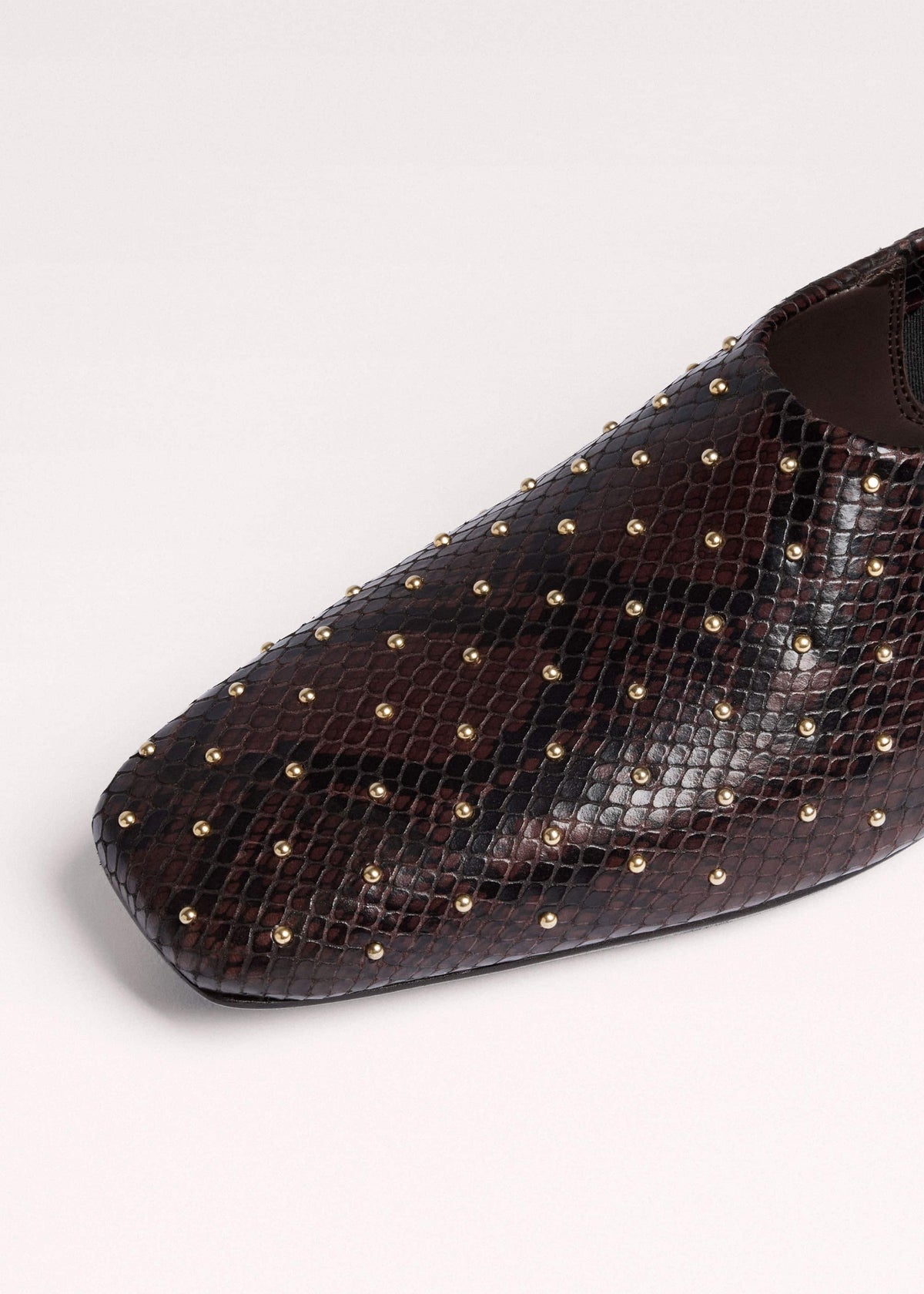 ME+EM Accessories Brown Square Toe Slipper