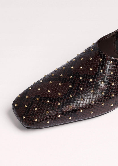 ME+EM Accessories Brown Square Toe Slipper