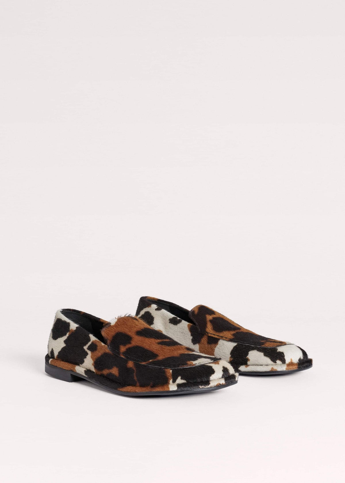 ME+EM Accessories Brown Cow Print Travel Loafer