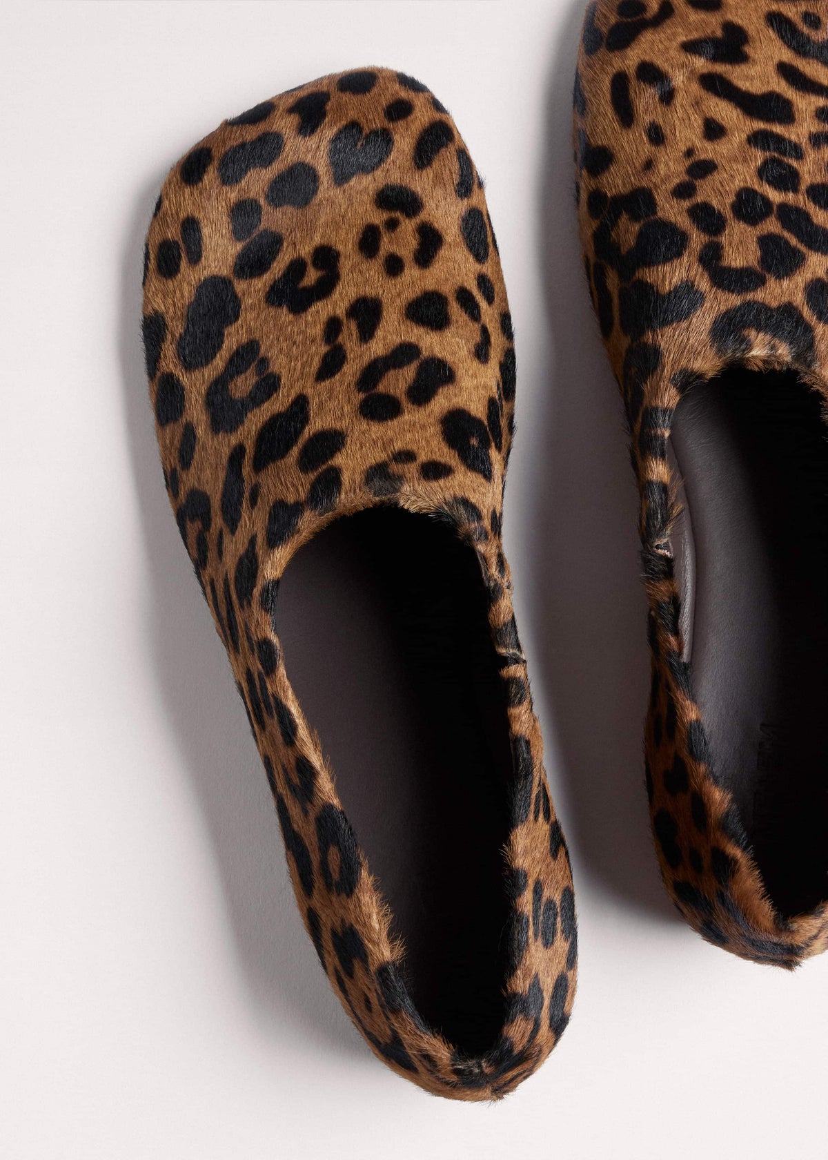 ME+EM Accessories Dark Brown Leopard Print Asymmetric Slipper