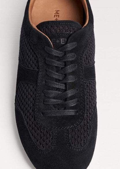 ME+EM Accessories Black Mesh Retro Runner Sneaker