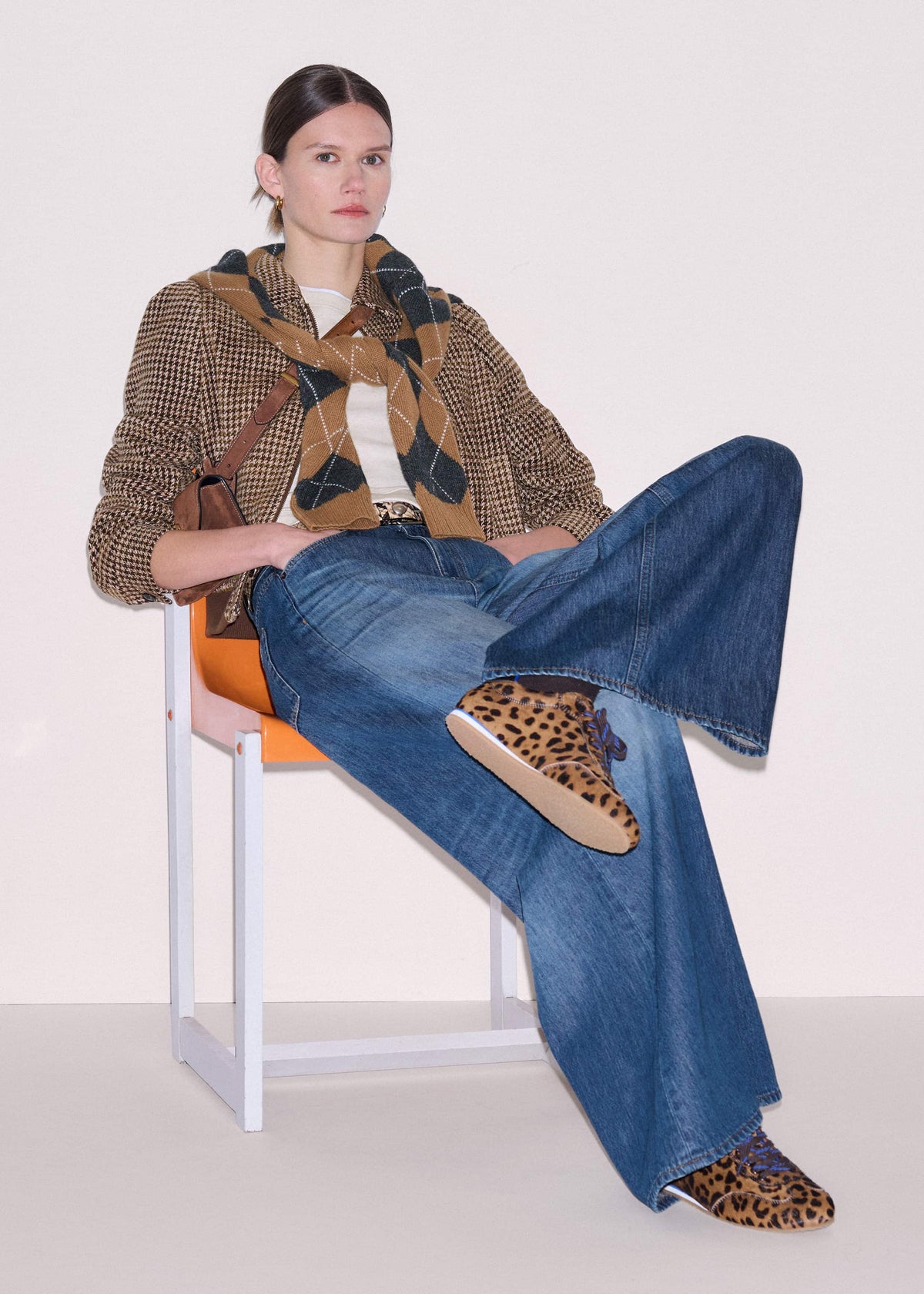 ME+EM Accessories Brown Leopard Print Retro Runner