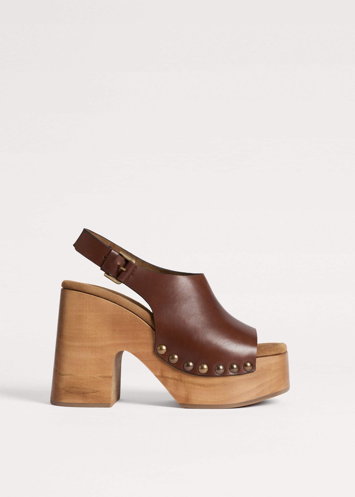 ME+EM Accessories Dark Brown High Front Clog