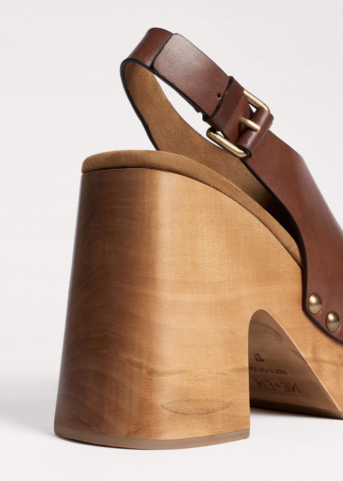 ME+EM Accessories Dark Brown High Front Clog
