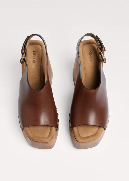 ME+EM Accessories Dark Brown High Front Clog